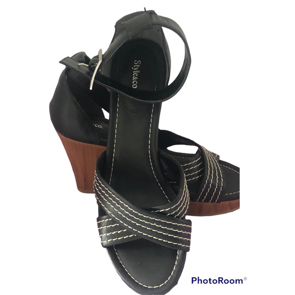 STYLE & CO Women's Black Wedge Shoe 8.58 - Picture 1 of 8